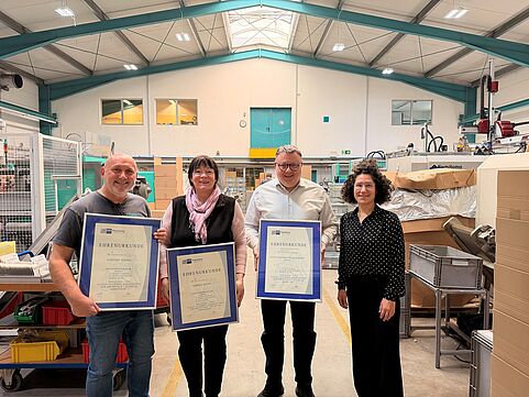 Gerhard Wiendl, Monika Bauer, Daniel Weidner and Yvonne Schieder from the Chamber of Industry and Commerce